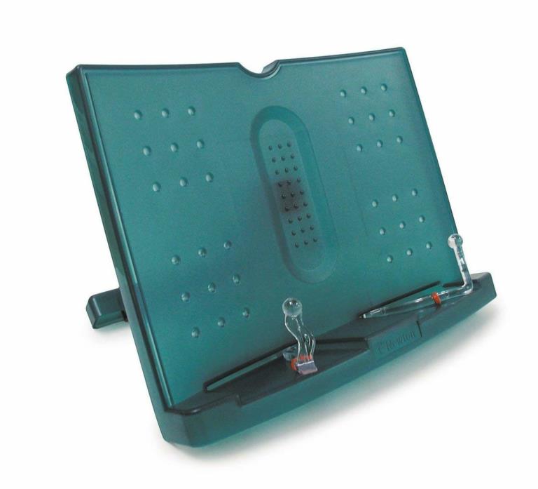 Reading Book Stand Document Holder 180 Angle Adjustable Portable PVC ABS Green