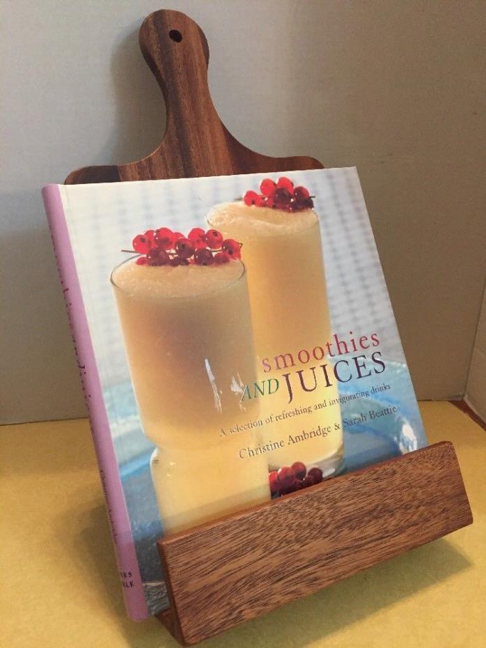 Decorative Wooden Recipe Book Holder with Walnut Finish