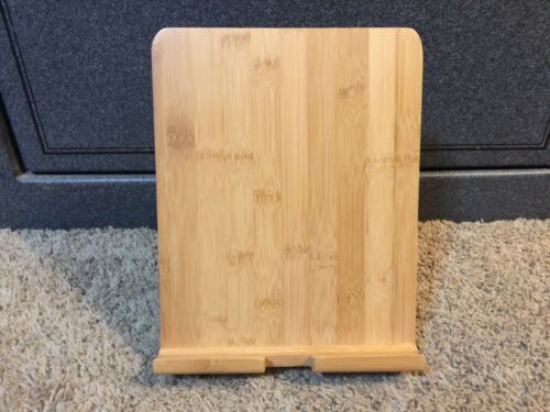 Tastefully Simple Wooden Magnetic Adjustable Foldable Recipe Book Stand Holder
