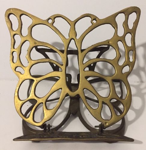 Fold-able Brass Butterfly Bookstand