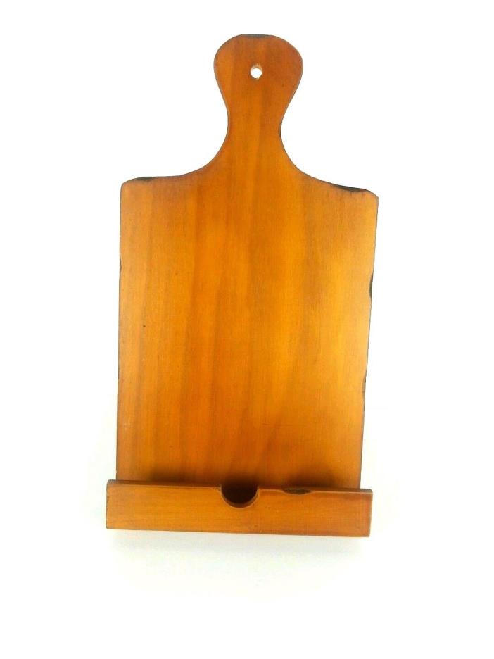 Cook Book Holder Wooden Pine Bread Board Shaped