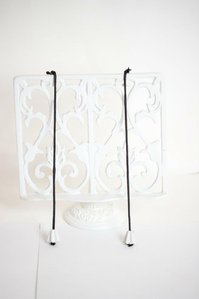 Cook Book Stand Wrought Iron Metal Cookbook Holder Page Weights
