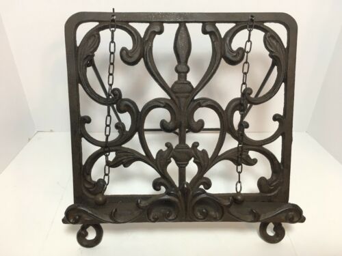 Cast Iron Metal Display Stand Easel Cookbook Page Weights 10.25”