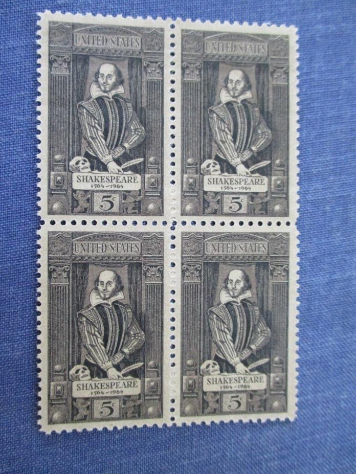 Wm.  Shakespeare - the USPS stamp (block of 4)