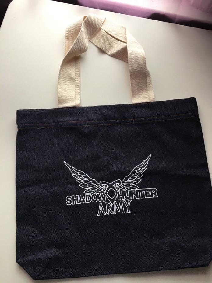 Shadowhunter Army tote and Pin SDCC  Cassandra Clare
