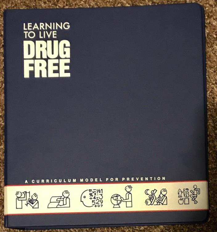 1991 US Dept Education DRUG FREE Curriculum Binder Cocaine Meth Opium Fentanyl