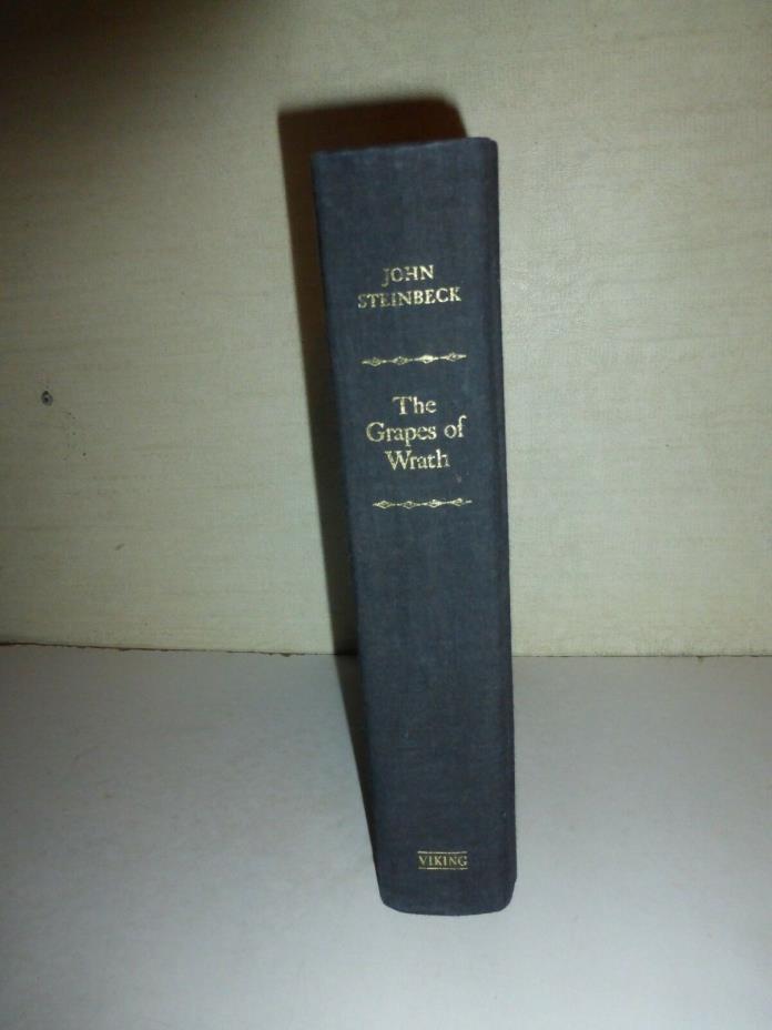 1st/1st THE GRAPES OF WRATH by JOHN STEINBECK HCDJ - 1989 RE-ISSUE B250