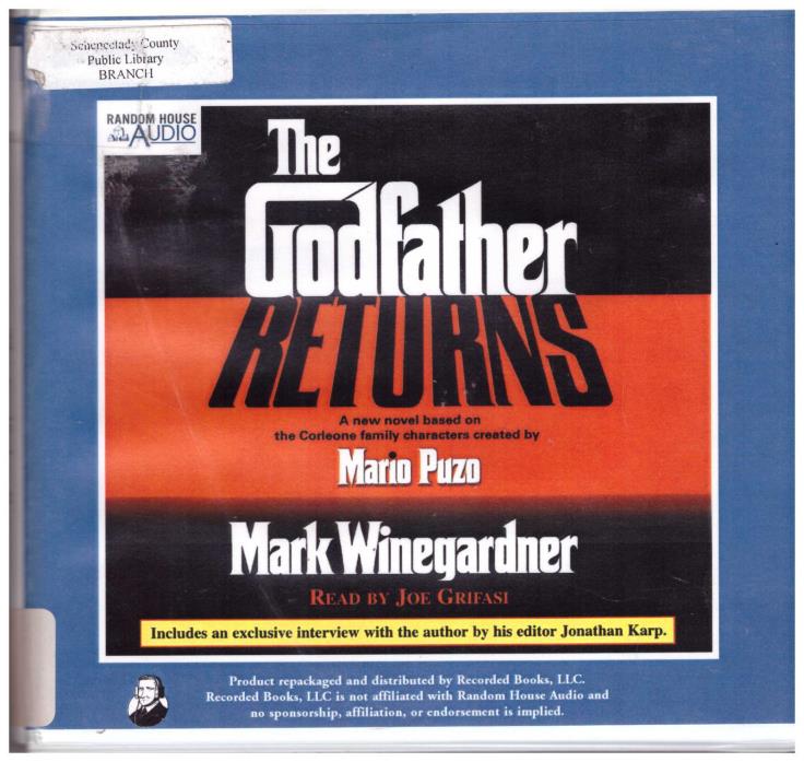 The Godfather Return abridged audiobook cds Mark Winegardner audio book