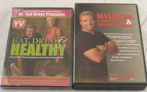 Ted Broer Maximum Energy Health & Fitness 8 CD & Bonus & Eat Drink Be Heathy Dvd