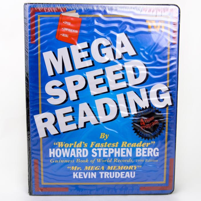 NEW SEALED MEGA SPEED READING BY HOWARD BERG & KEVIN TRUDEAU 4 HR PGM CASSETTES