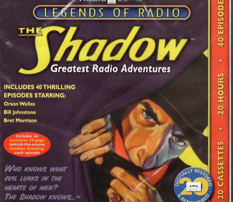 The Shadow Greatest Radio Adventures 20 Cassettes 20 Hrs 40 Eps Orson Welles