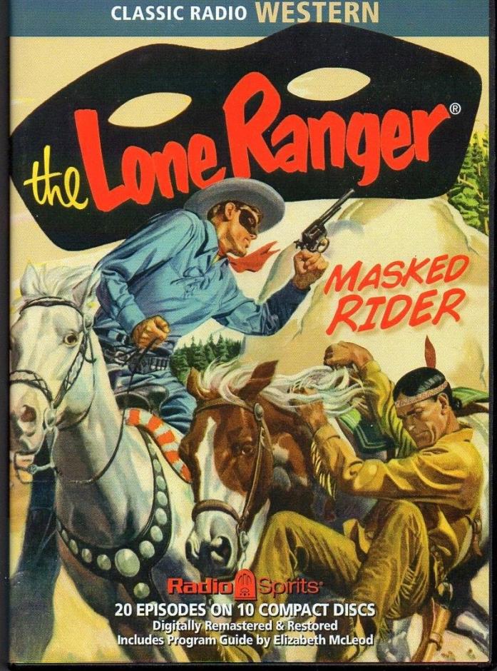 The Lone Ranger Masked Rider Remastered Radio 10 CDs 20 Ep 1/25/54-3/10/54