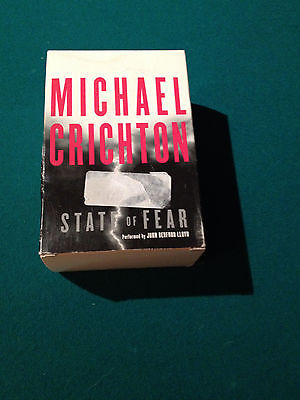 State of Fear by best-selling author Michael Crichton, audio book 12 cassettes