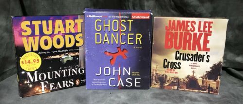 3 AUDIO BOOKS John Case Ghost Dancer, Stewart Woods, James Lee Burke