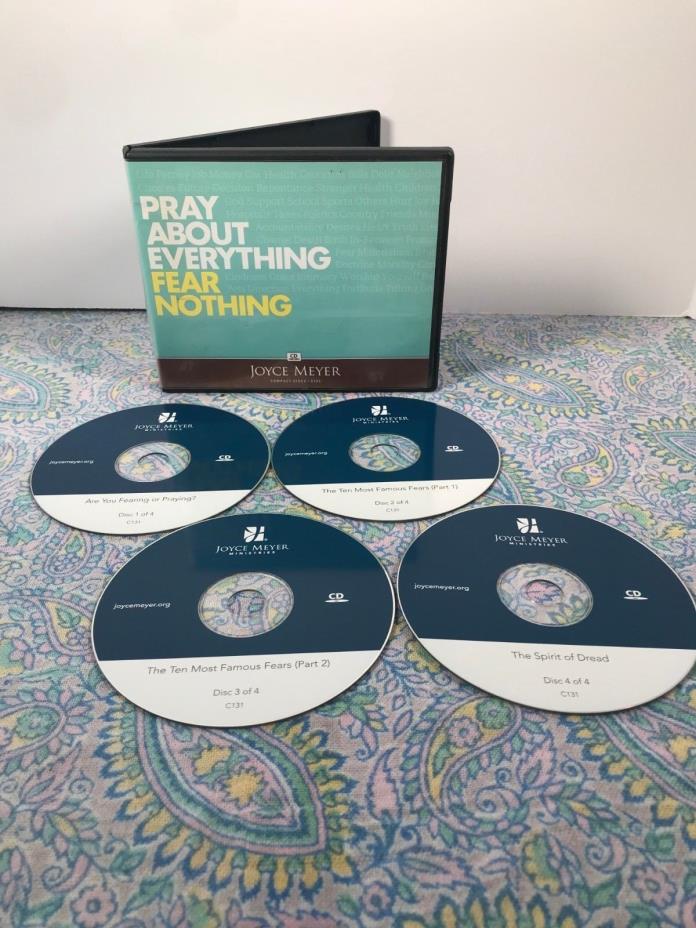 CD ~ PRAY ABOUT EVERYTHING FEAR NOTHING  ~ 4 CDs  ~ Joyce Meyer ~ VG+