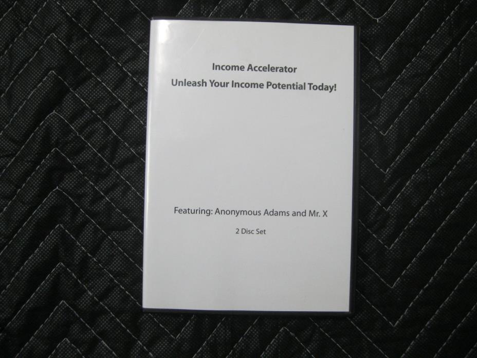 Mr. X 2 CD Set: INCOME ACCELERATOR (2 Disc) Anonymous Adams 2008