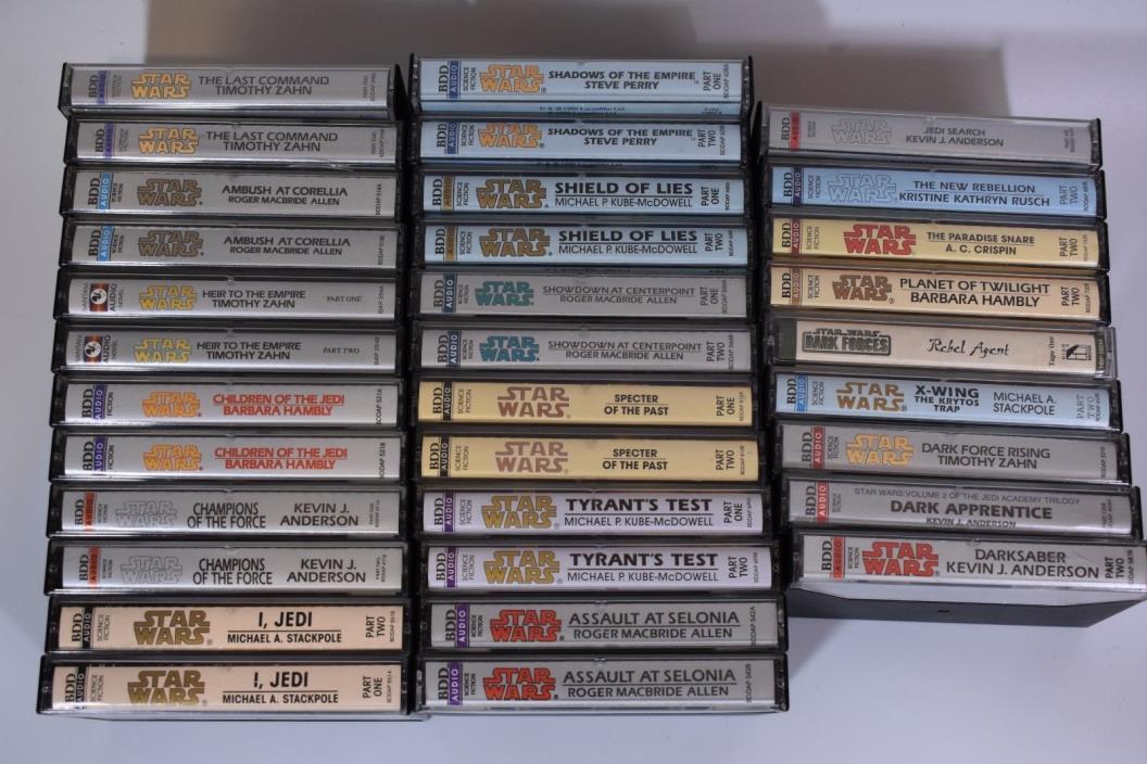 Mixed Lot Star Wars Audiobooks / Audio on 33 Cassettes