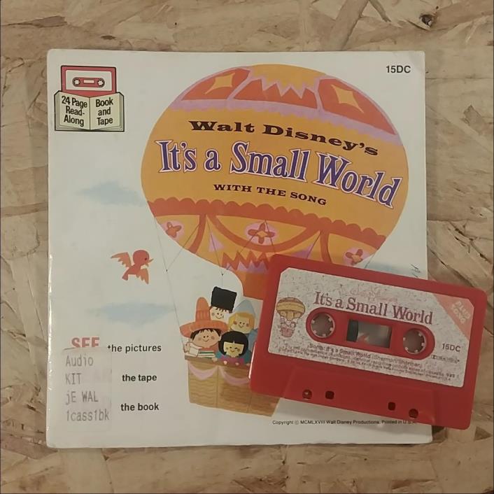 Walt Disney's It's a Small World With Song Audio Cassette Tape Book Audiobook