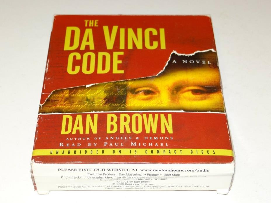 The Da Vinci Code by DAN BROWN Unabridged 13 Disc Audiobook CD Set DAVINCI CODE