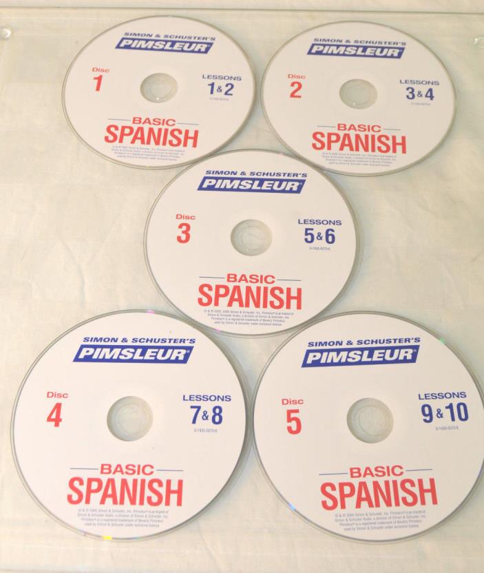 Genuine Pimsleur Basic Spanish Language Program 5 CD 10 Lessons