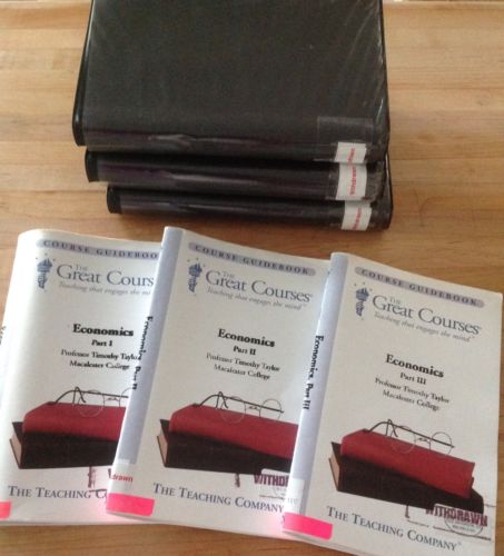 The Great Courses Economics Parts I, II, III With 17 CD's And Guidebooks
