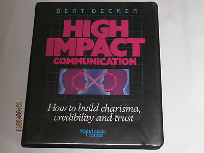 High Impact Communication by Bert Decker Audiobook TAPES Nightingale Conant j100