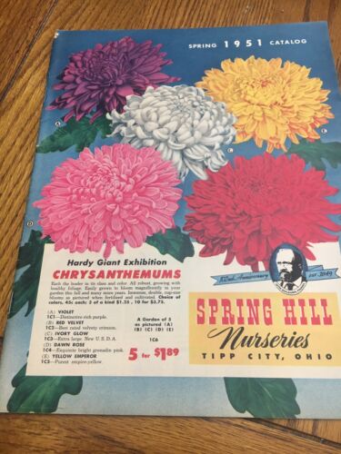 Spring 1951 Spring Hill's Catalog Tipp City, Ohio *ROSES*TULIPS*FRUIT*
