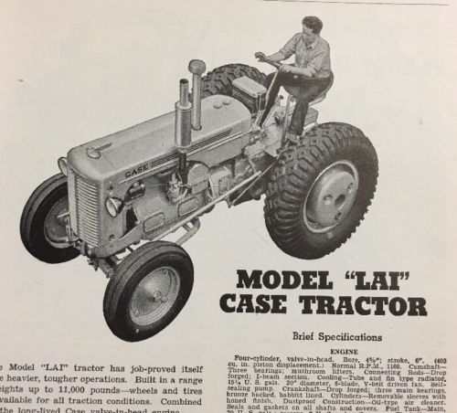 1946 Tractor Catalog Case Equipment Industrial Tools Casey Portland Oregon