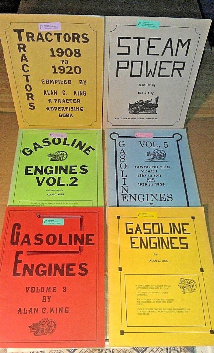 6 ALAN KING BOOK LOT TRACTORS 1908-1920 STEAM POWER GASOLINE ENGINES 1 2 3 5