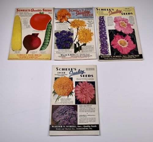Vintage Schell’s Quality Seed Catalog Lot Harrisburg PA 1930s-1960s