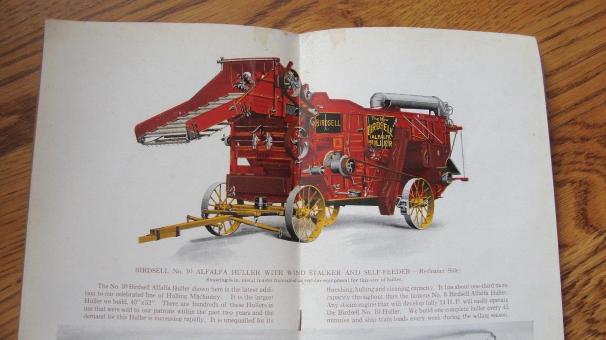 1900s Birdsell Advertising Amazing Litho Illutrated Book Alfalfa Huller Farming