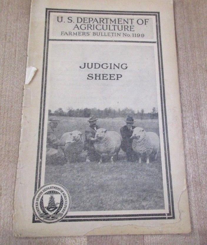 USDA Farmers Bulletin No 1199 Judging Sheep 1922 >