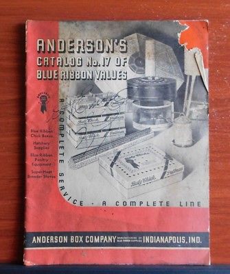 1935 Anderson's Catalog No 17 - Anderson Box Co - Chick Boxes, Hatchery Supplies