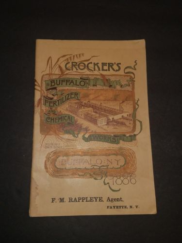1886 Crocker's Buffalo Fertilizer Advertising Booklet Catalog Buffalo NY Fayette