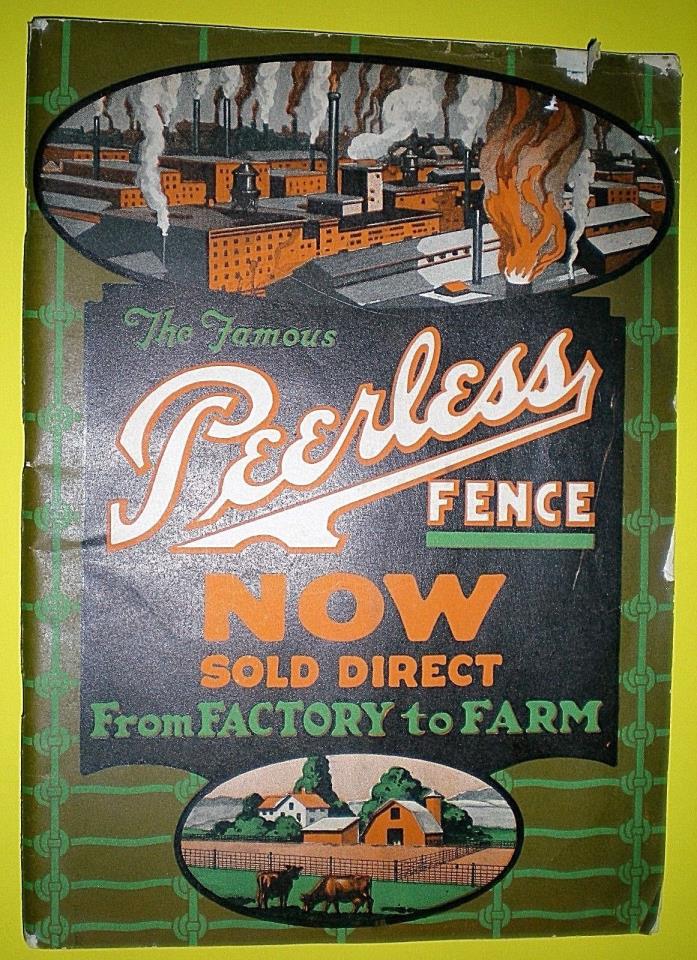 1922 PEERLESS FENCE CATALOG ~ PAINT, ROOFING, SHINGLES, BARBED WIRE