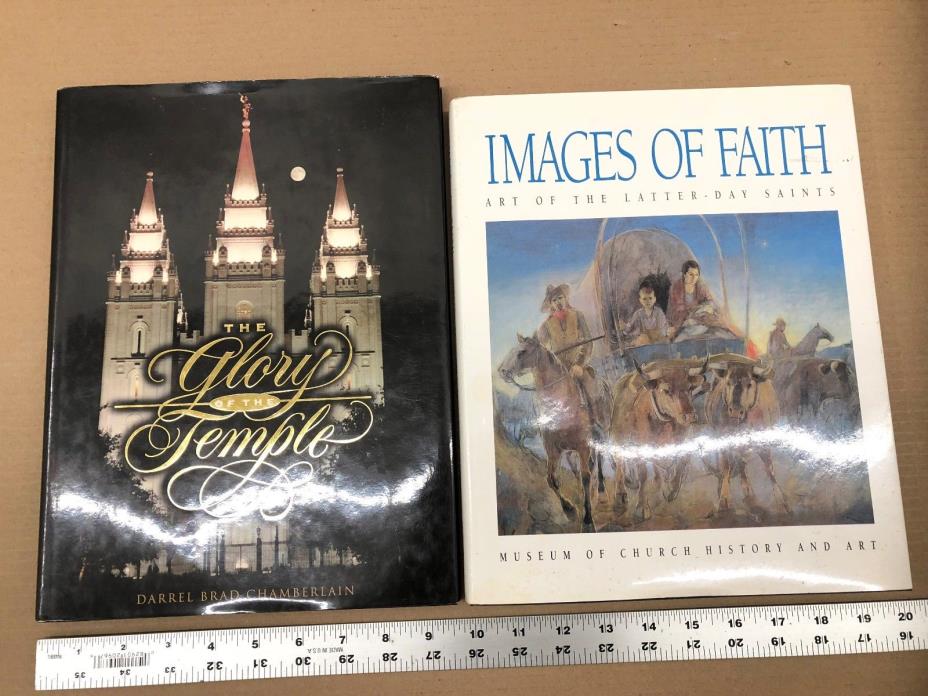 THE GLORY OF THE TEMPLE IMAGES OF FAITH,LOT 2 BOOKS ART HARD COVER MORMON