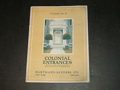 rare 1925 COLONIAL ENTRANCES of DISTINCTION CATALOG #52, HARTMANN-SANDERS CO.