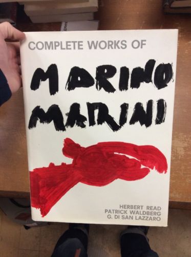 Marino Marini Complete Works 1970 Art Monograph Sculpture Herbert Read Tudor
