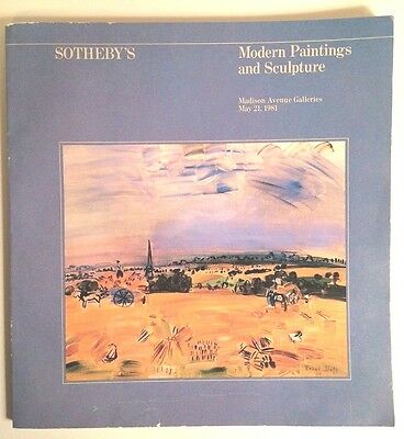 Sotheby's Modern Paintings and Sculpture Auction Catalog May 21, 1981