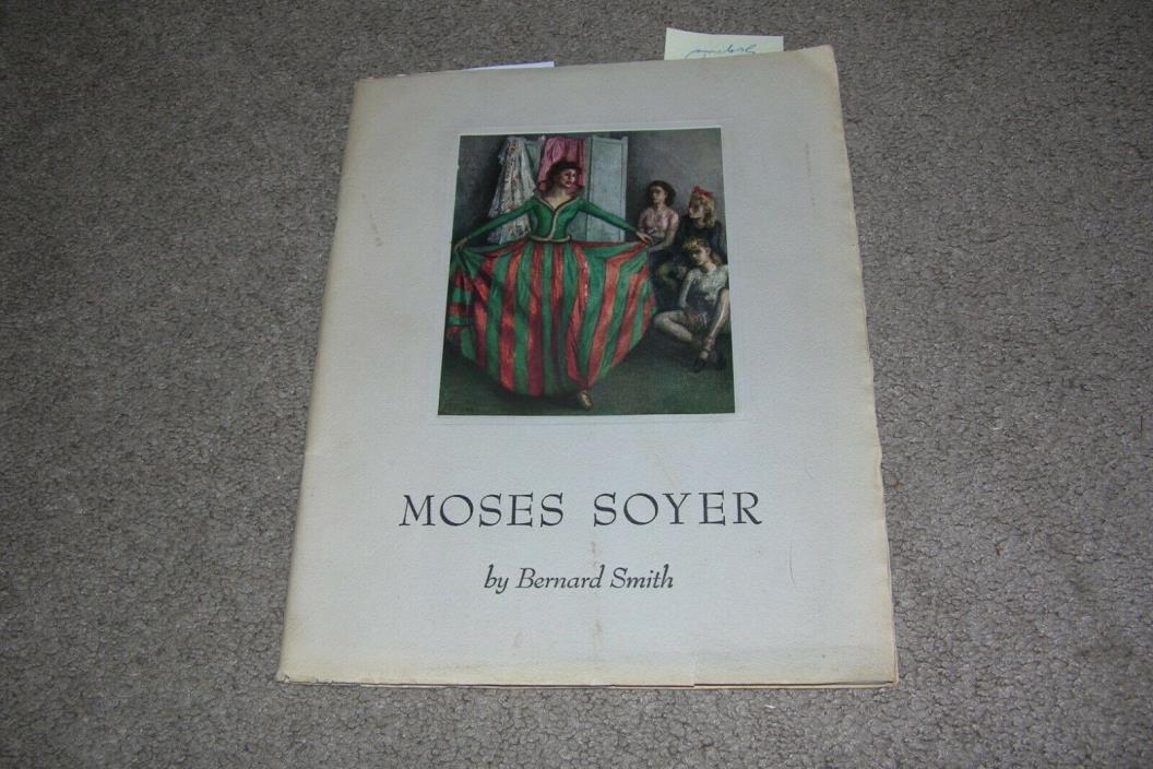 1944 Moses Soyer by Bernard Smith, Signed by Artist, Art Exhibition Catalog