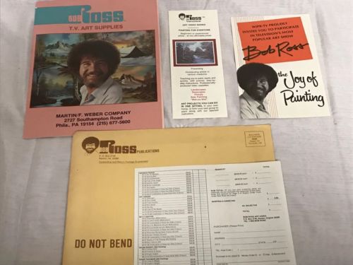 1980’s Bob Ross Art Supply Catalogs Order Dorms With Mailer