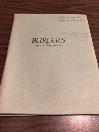 1979 color catalog of Burgues porcelain collectibles Porcelains Limited Edition