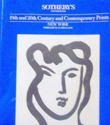 Southeby's 19th and 20th Century And Contemporary Prints Catalog 1989