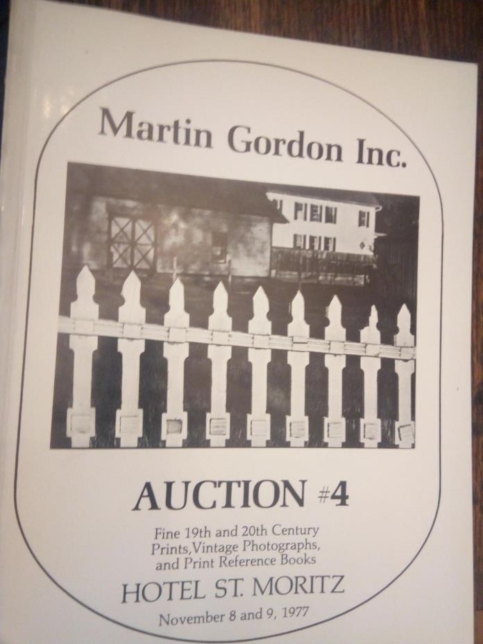 Martin Gordon Inc.Auction #4 Fine 19th and 20th Century Prints Vintage Photos