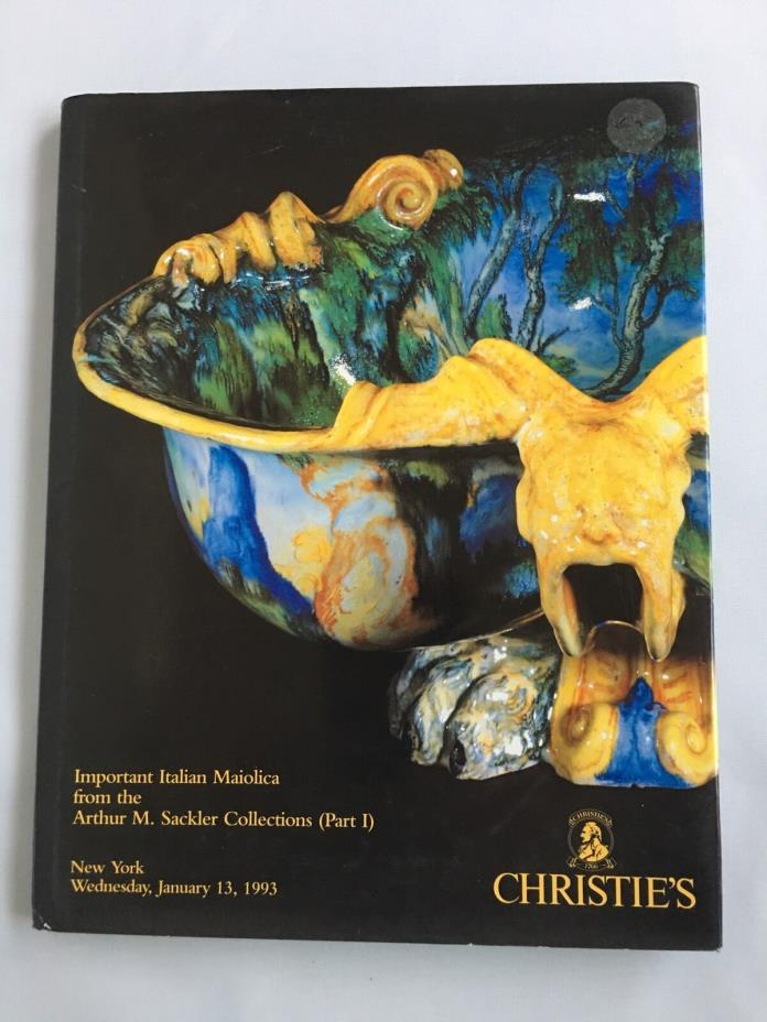Christie's Auction Catalog Italian Maiolica Sackler Collection Part I Majolica