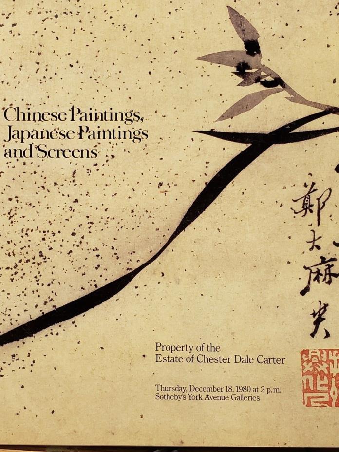 Sotheby's York Ave,Chinese Paintings,Japanese Paintings & Screens,Dec 18,1980