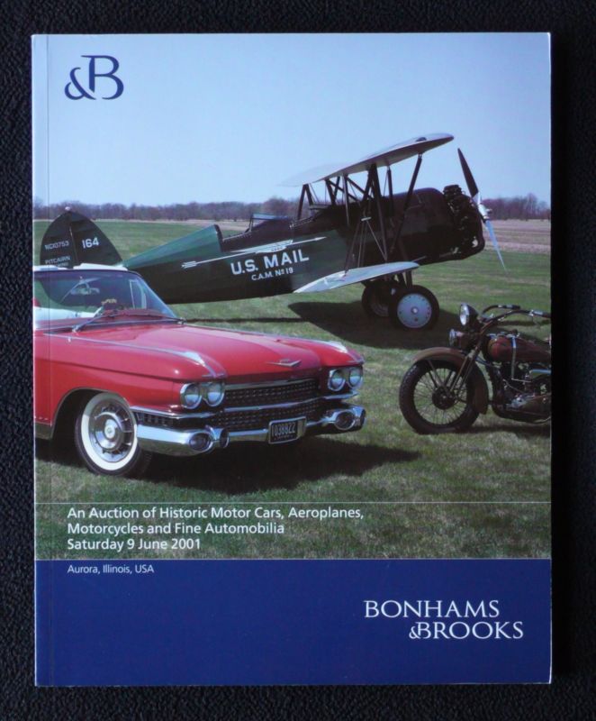 2001 Bonhams & Brooks Car Motorcycle Airplane Auction Catalog STEVE MCQUEEN