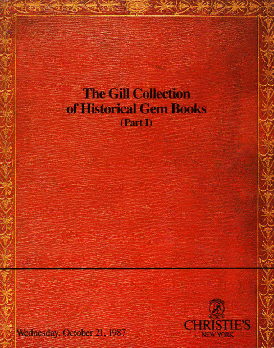 CHRISTIE'S HISTORICAL GEM BOOKS GILL COLLECTION