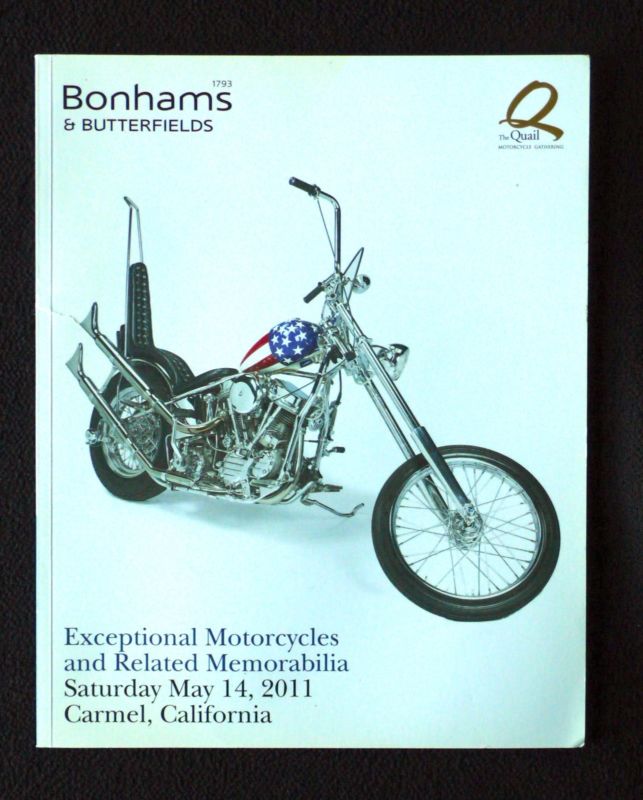 2011 Bonhams Auction Catalog QUAIL Motorcycles STEVE MCQUEEN