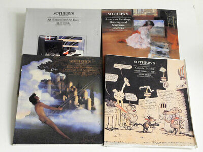 Sotheby's Auction Catalogs Lot of 4 1988, 91,93 Art Comics